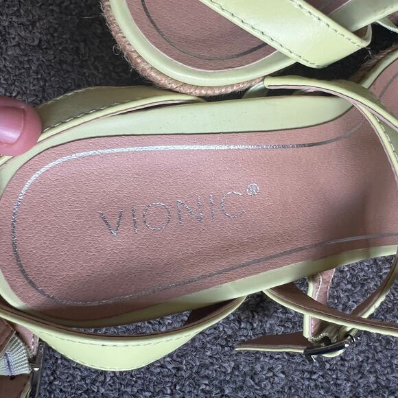 Vionic Lime Green Wedge Sandals - Picture 7 of 11